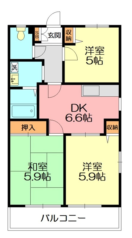 ラ・シャルマン 00201号室 間取り