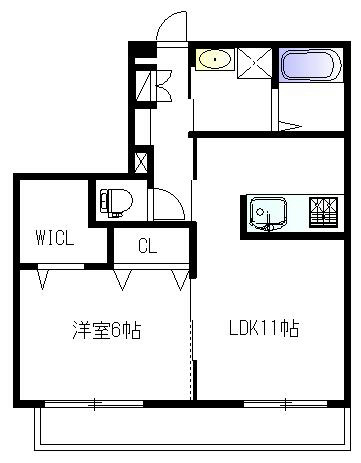 テラス　オークフォレスト 303号室 間取り