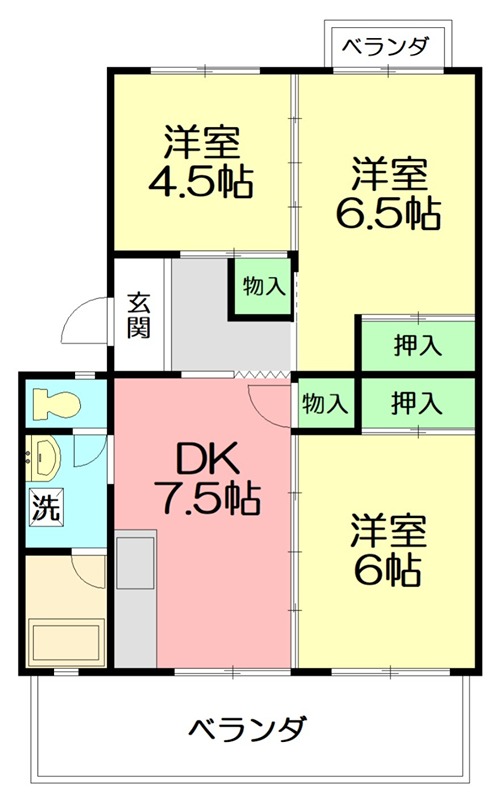 タプラ旭町 203号室 間取り