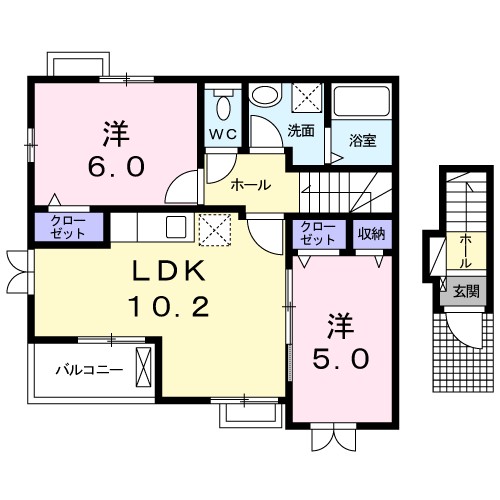 サンライズヒルⅥ 201号室 間取り