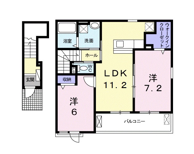 アイリスA 202号室 間取り