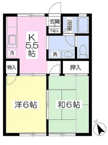 パレーシャルアスカ 102号室 間取り