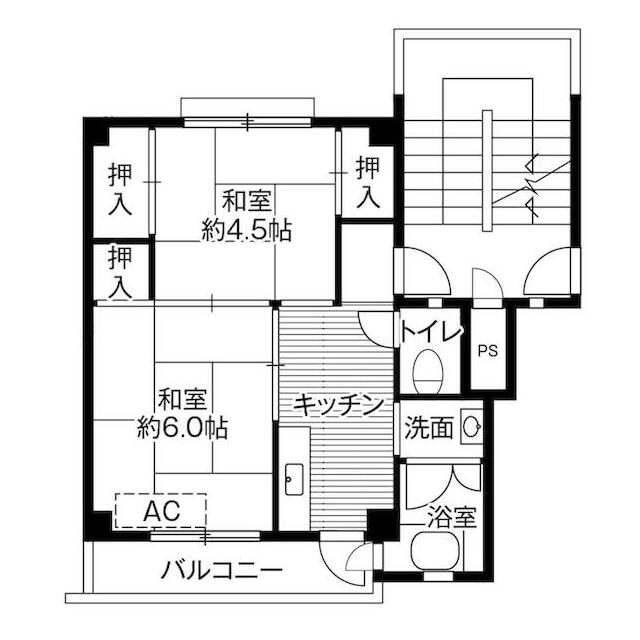 ビレッジハウス三田２号棟 0504号室 間取り