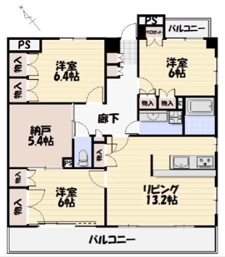 レジデンス花の木 101号室 間取り