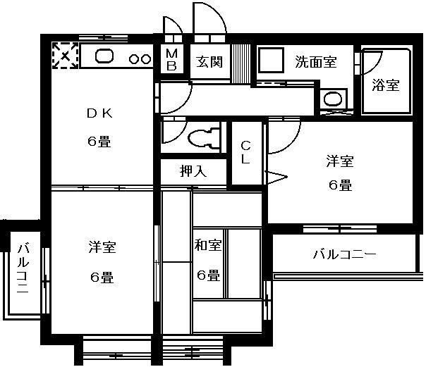 ウッドガーデン東戸塚 102号室 間取り