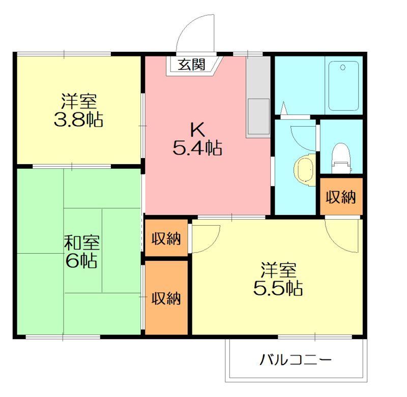 ハイツシャルム 203号室 間取り