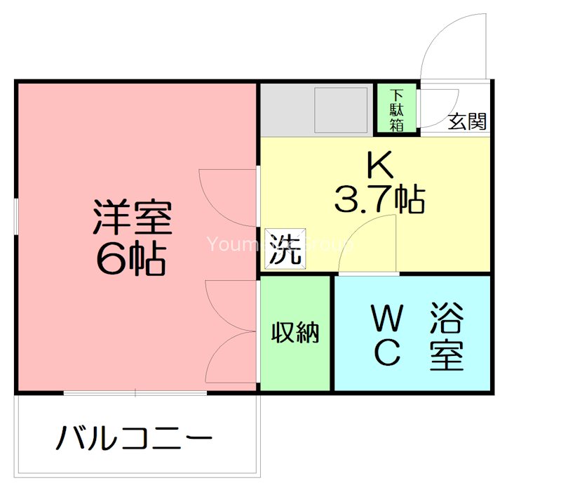 DMハイツ 0201号室 間取り