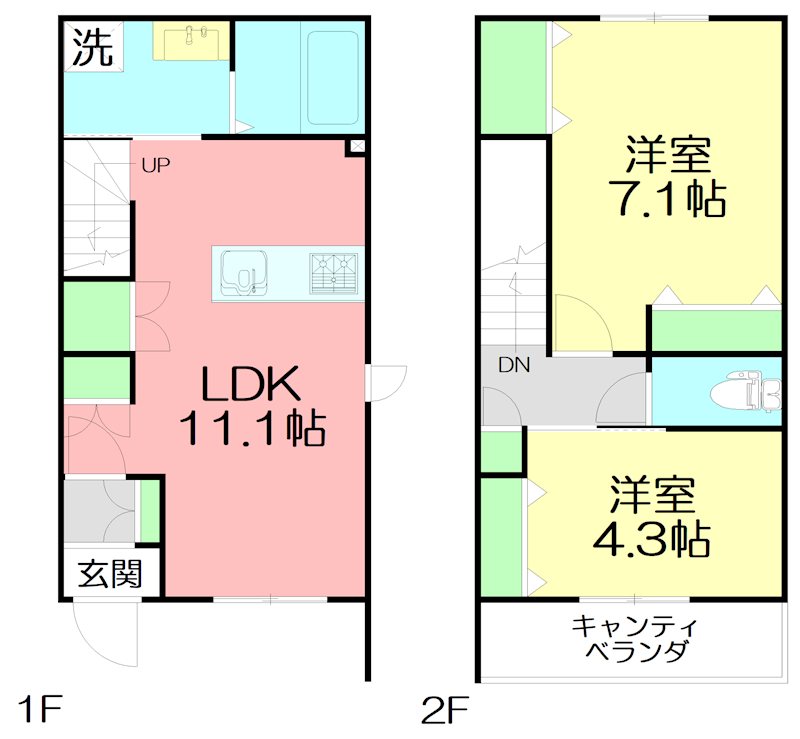 (仮称)桜ヶ丘3丁目メゾン 105号室 間取り