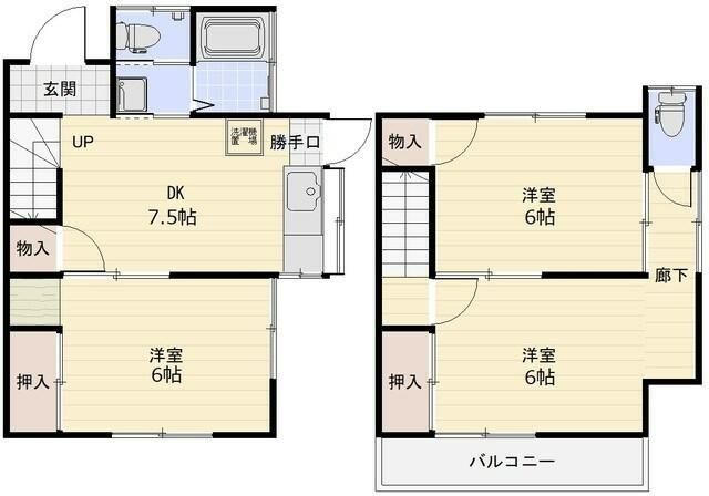 公田町貸家 間取り