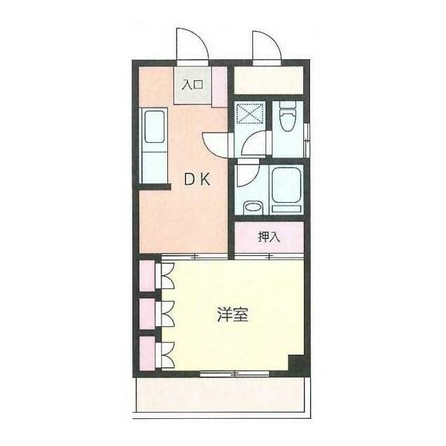 丸大コーポ 3F号室 間取り