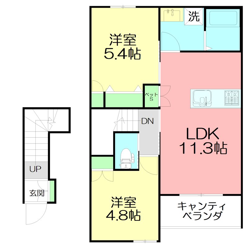 BLOSSOM MAISON 202号室 間取り