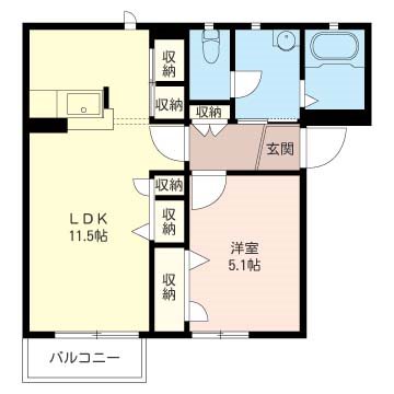 ソレーユ美鈴 103号室 間取り