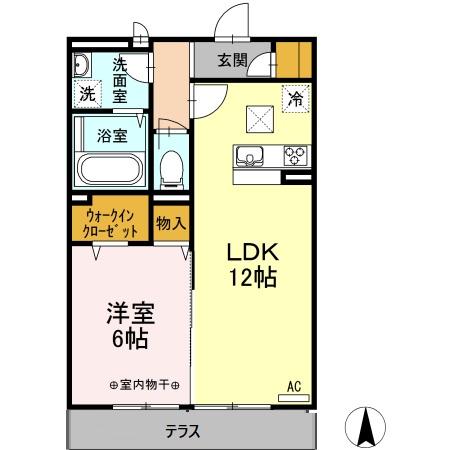 アムール 102号室 間取り
