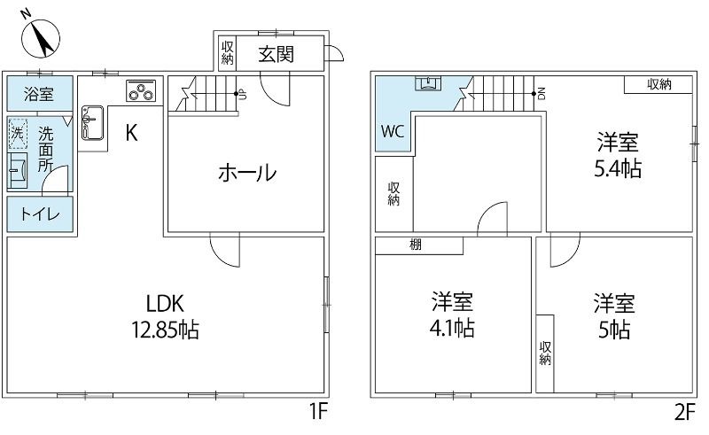 テラスフルール 1号室 間取り