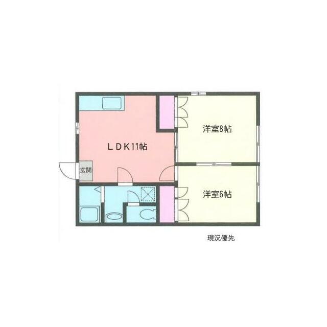 仲居ハイツⅢ 201号室 間取り