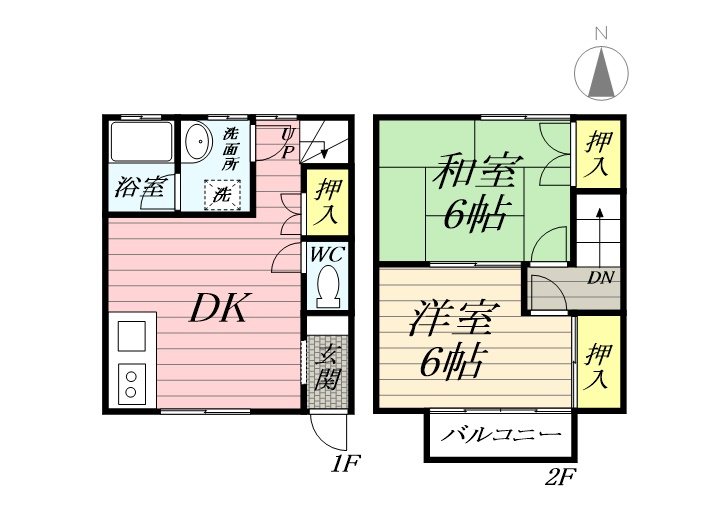 リバーサイド札場 A号号室 間取り