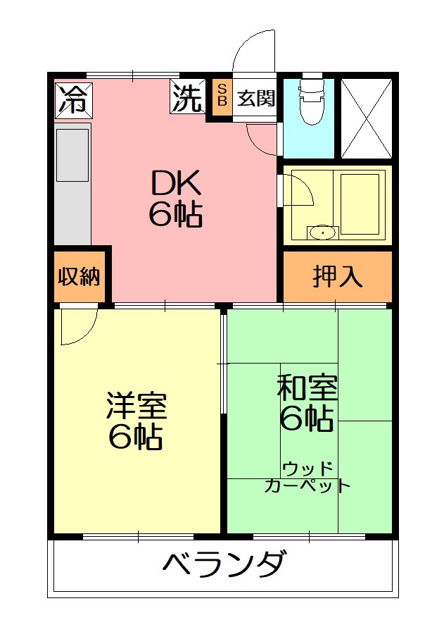 ウイリアムヒルズ本厚木 603号室 間取り