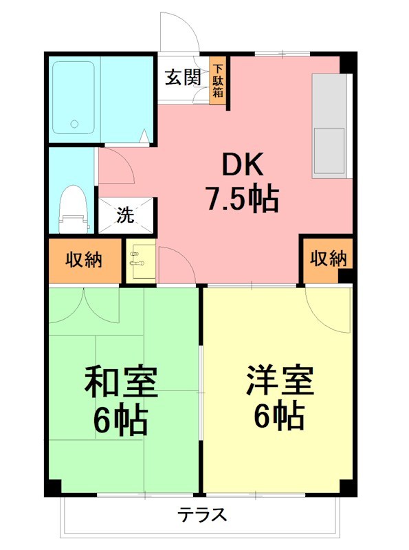 トラッド厚北 203号室 間取り
