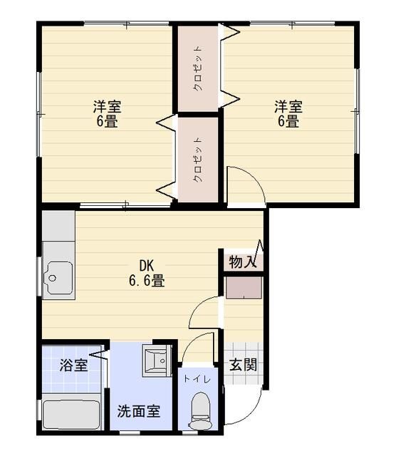 MOGIハイツ 101号室 間取り