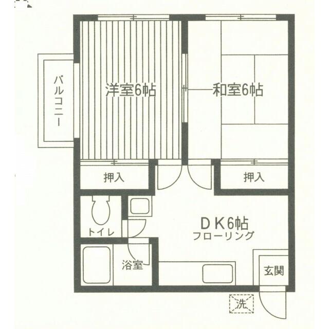 栗木荘 201号室 間取り
