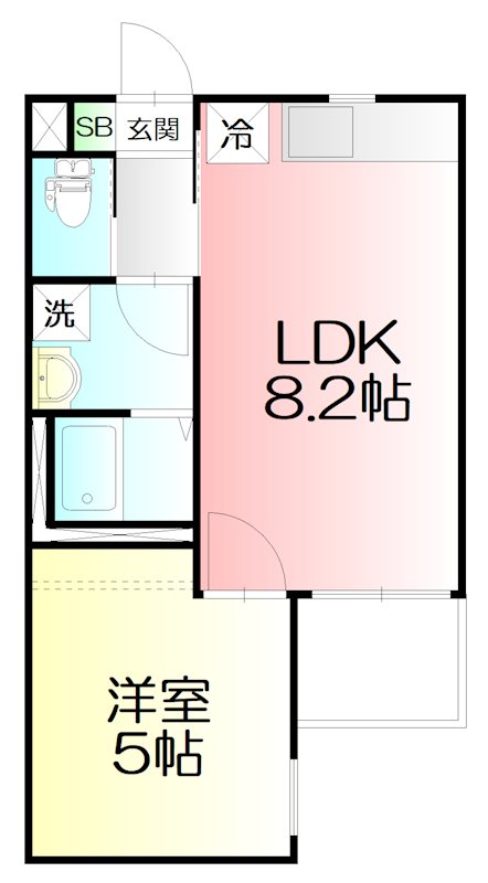 Blu mare ブルーマーレ 202号室 間取り