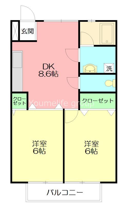 ベルハウス本郷台 303号室 間取り