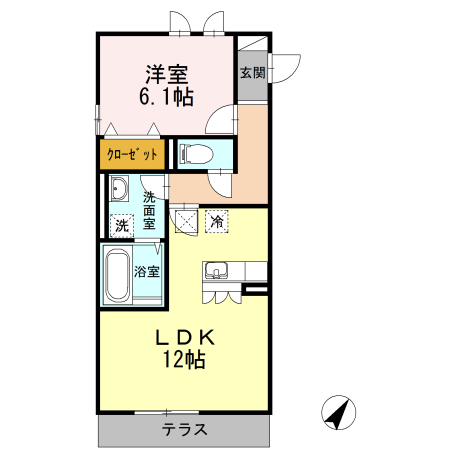 アルカディア湘南 107号室 間取り