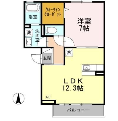 コンフィデンテⅡ 302号室 間取り