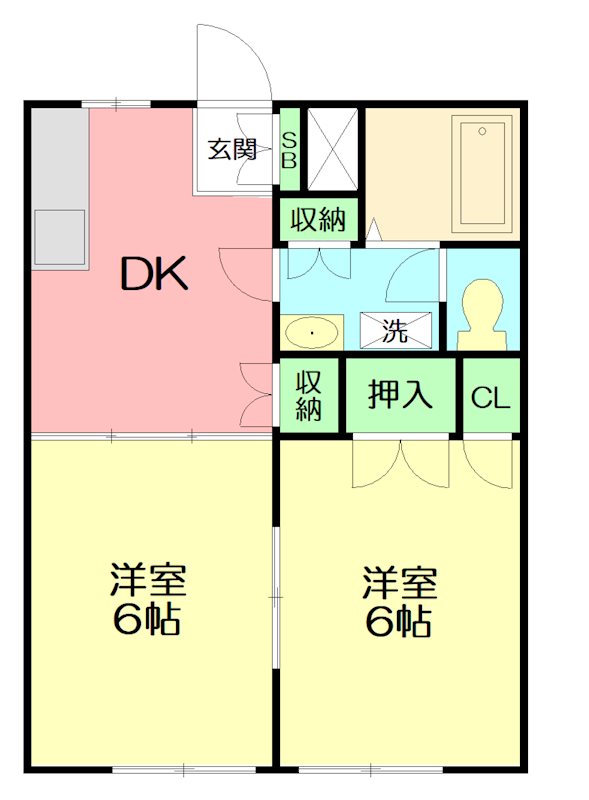 代田ハイツ 202号室 間取り