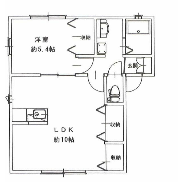 マウナ西大竹 201号室 間取り