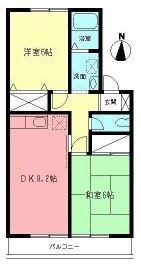 フラワーメゾン 201号室 間取り