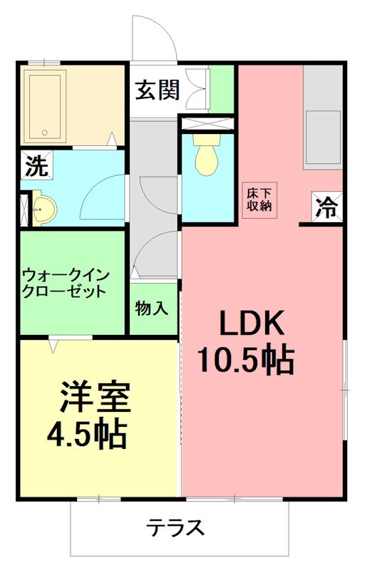 フェリシテ 101号室 間取り