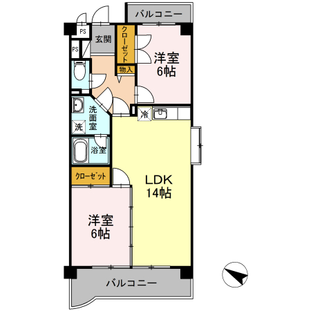 マンションビスタリカ 305号室 間取り
