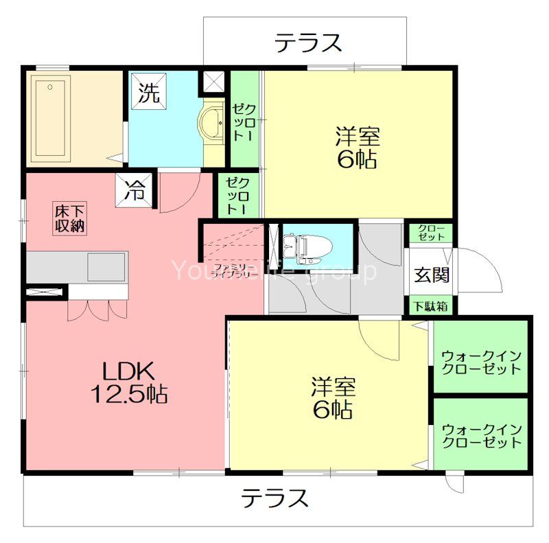 ユニヴェールA 302号室 間取り