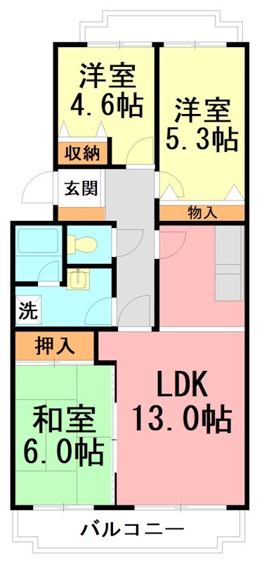 コウジィーコート 0302号室 間取り