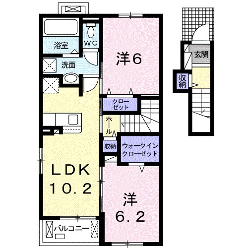 アンランジュⅡ 203号室 間取り