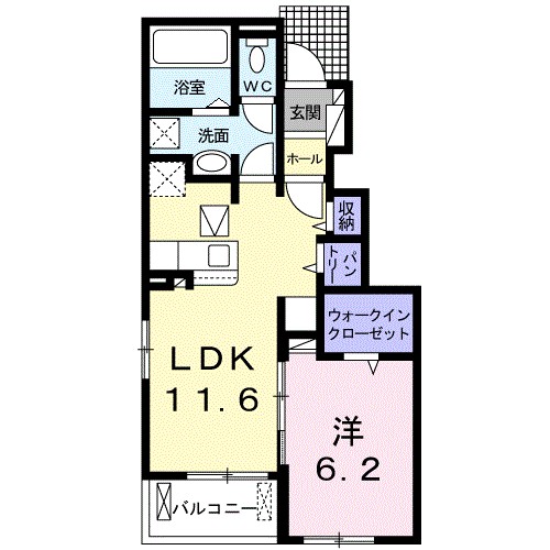 アンランジュⅡ 103号室 間取り