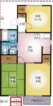 シンセイレジデンス湘南仲町 202号室 間取り