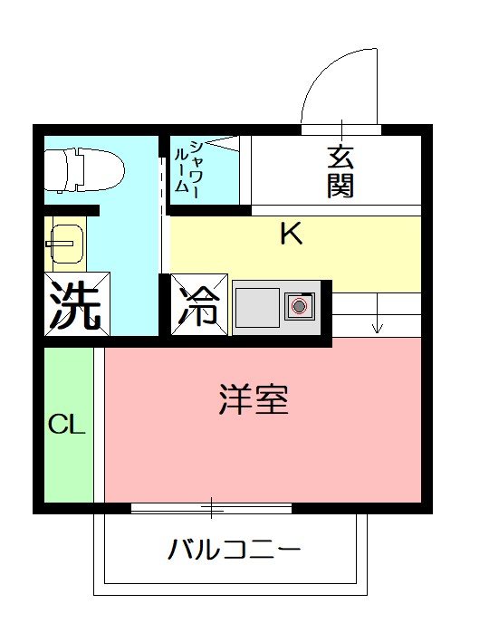 Surf Deck 203号室 間取り