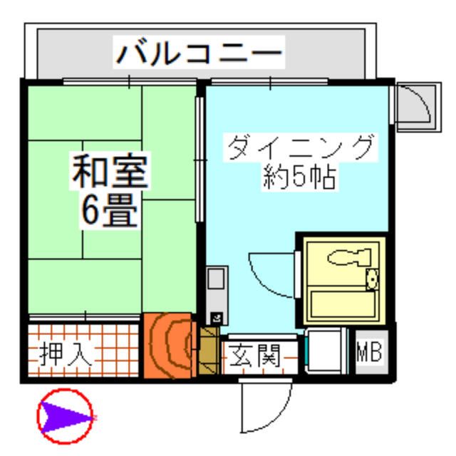 マインハイム・スエヨシ 303号室 間取り