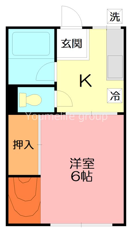 シティハイム開盛Ⅰ 205号室 間取り