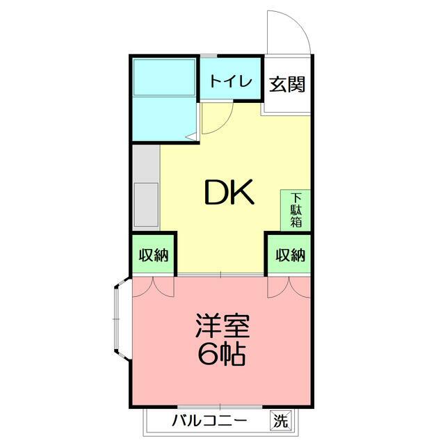 ハッピーハイツ 203号室 間取り