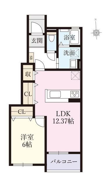 メビウステラス 103号室 間取り