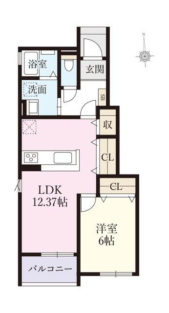 メビウステラス 104号室 間取り
