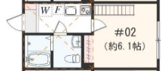 アザーレ・ソラ東海大学前Ｂ 202号室 間取り