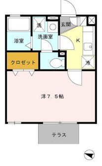 ビラージュ  102号室 間取り