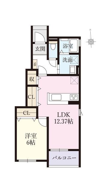 メビウステラス 101号室 間取り