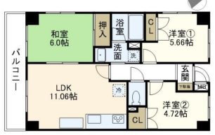 サニーヒルⅡ 204号室 間取り