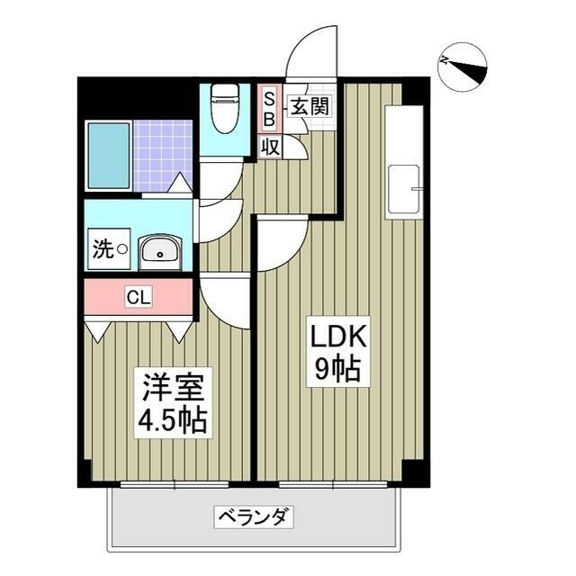 プチシャトー矢作 103号室 間取り