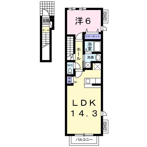 ジョイファミーユ 201号室 間取り